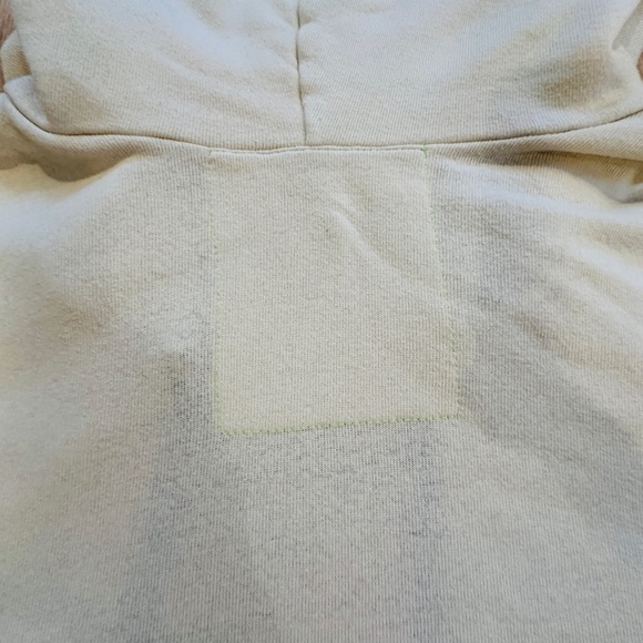 Aviator Nation Cream Zip-Up Sweater with Blue Stripes - Picture 9 of 16